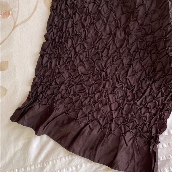 NWOT Dosa Textured Crinkle Silk Brown Scarf - Picture 4 of 8